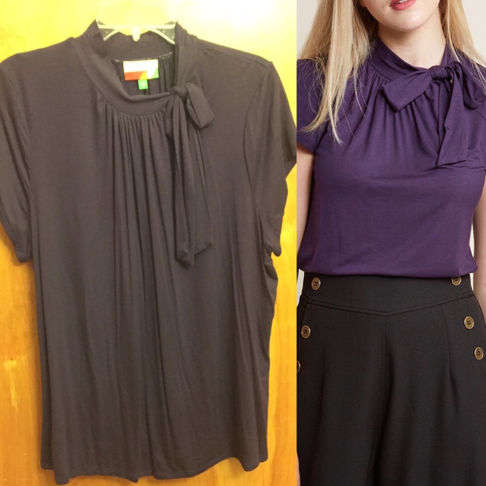 NWOT ModCloth short sleeved knit top in plum